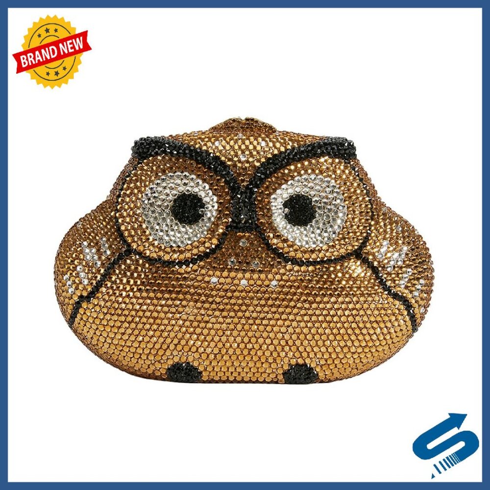 Luxury Crystal Owl Rhinestone Evening Clutch Purse With Detachable Chain